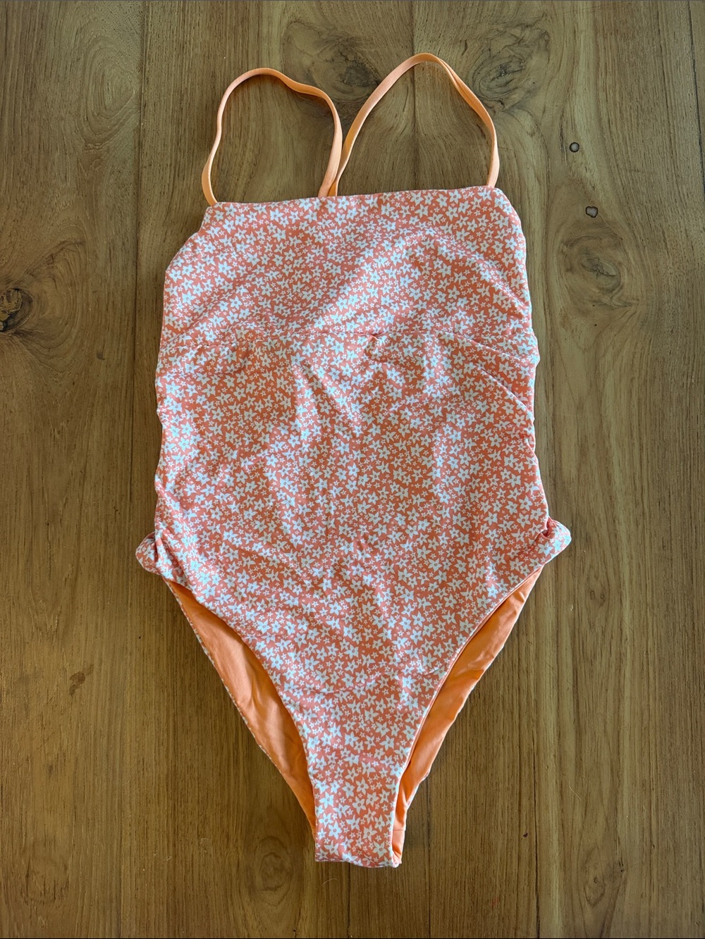 Patagonia Peach Floral One-Piece Swimsuit